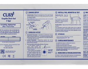 Cura1 2731 SnapOn Chair Pad 1 Year (380 x 175)
